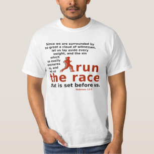 Camiseta Executar a t-shirt Race Hebrews 12:1