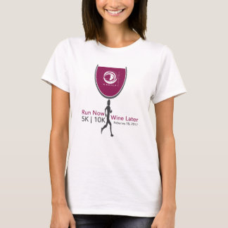 Camiseta Executar Agora Vinho Mais Tarde Participante Atlet
