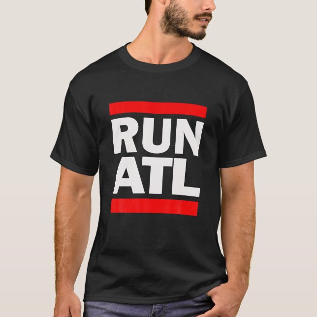 Camiseta Executar ATL Novelty Dizendo Atlanta City Georgia  (Frente)