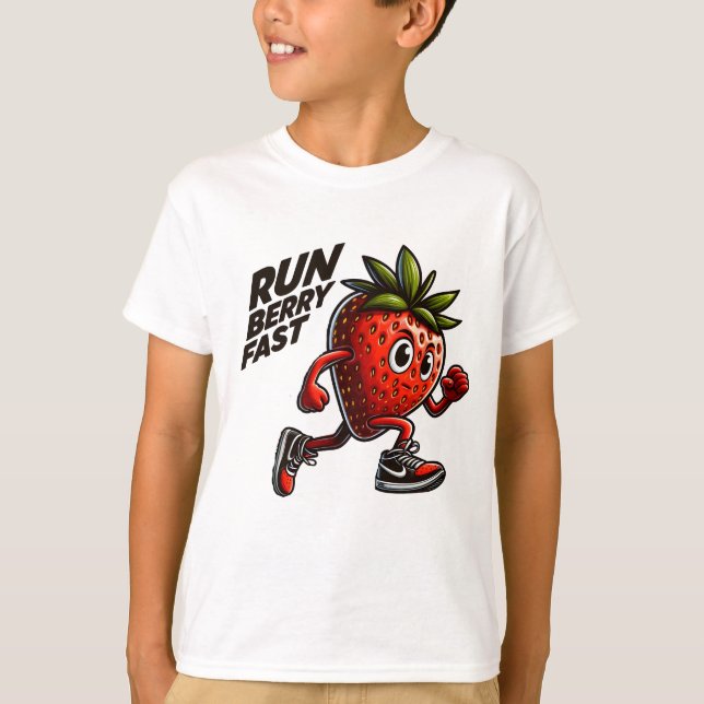 Camiseta Executar Berry Fast Running Strawberry (Frente)