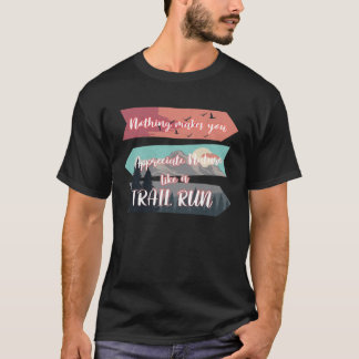 Camiseta Executar Colinas de Trilha do Runner Executando Mo