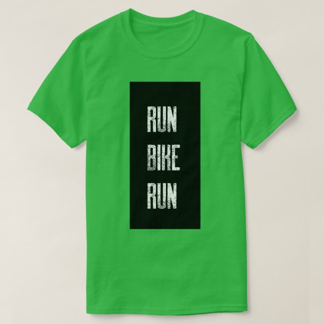 Camiseta Executar Duathlon de Bike Run (Frente do Design)