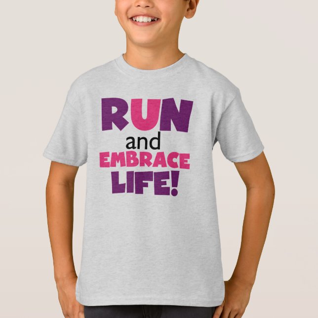 Camiseta Executar Embrace Life Pink (Frente)