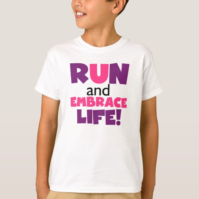 Camiseta Executar Embrace Life Pink (Frente)