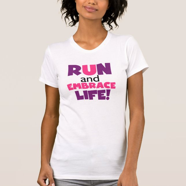 Camiseta Executar Embrace Life Pink (Frente)