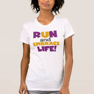 Camiseta Executar Embrace Life Purple Yellow