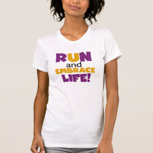 Camiseta Executar Embrace Life Purple Yellow