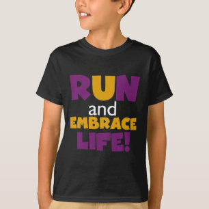 Camiseta Executar Embrace Life Purple Yellow