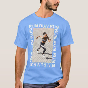 Camiseta Executar Executar Execução Fotografia Design 3