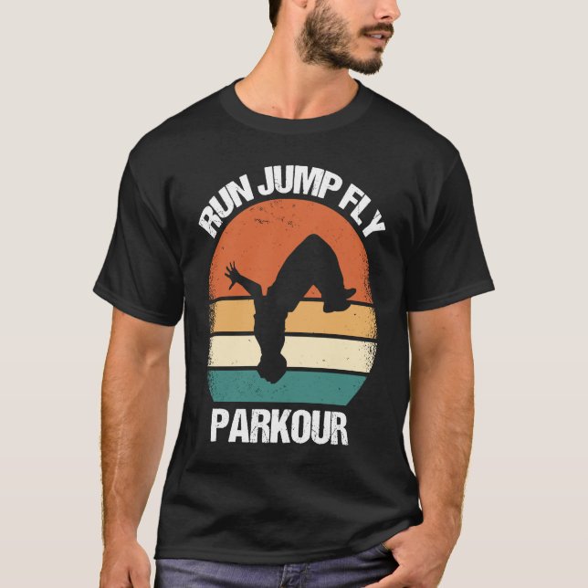 Camiseta Executar Jump Fly Parkour 1 (Frente)