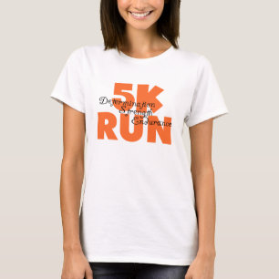 Camiseta Executar Laranja de 5K
