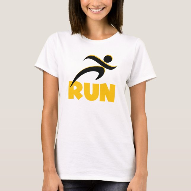 Camiseta EXECUTAR Malhação Amarela Executando Athletic (Frente)