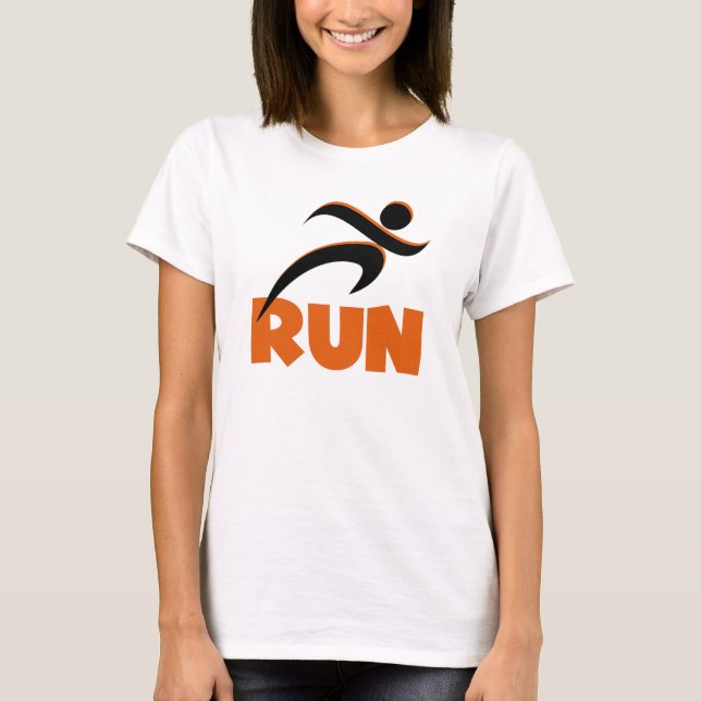 Camiseta EXECUTAR Malhação Laranja Em Execução (Frente)