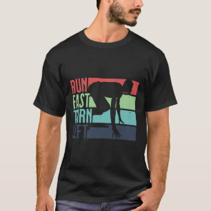 Camiseta Executar os cais de traço à esquerda do Sprint Fas