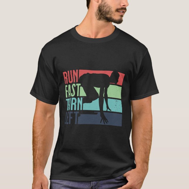 Camiseta Executar os cais de traço à esquerda do Sprint Fas (Frente)