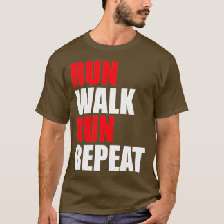 Camiseta Executar Passo Repetir Vermelho