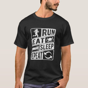 Camiseta Executar Repetição do Sono, Legal Mulher com Distâ