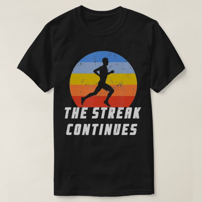 Camiseta Executar Streak 365 Executando Silhouette Runner D (Frente do Design)