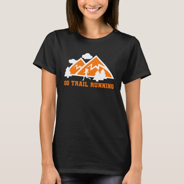 Camiseta Executar Trilha do Runner Executando Montanhas Nat (Frente)