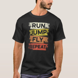 Camiseta Executar Voo de Salto Repetir Parkour Livre de Exe