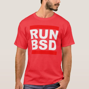 Camiseta EXECUTE BSD Legal WhiteRed Design para Unix Hacker