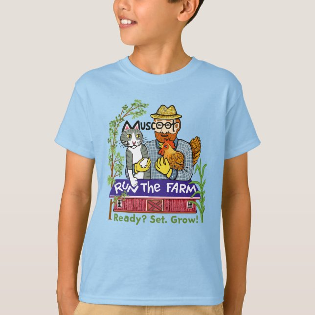 Camiseta Execute o design da Fazenda "Ready, Set, Grow" (Frente)
