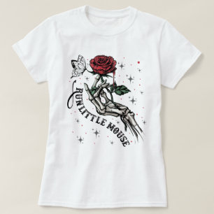 Camiseta Execute o pequeno esqueleto de Rosa do mouse assom