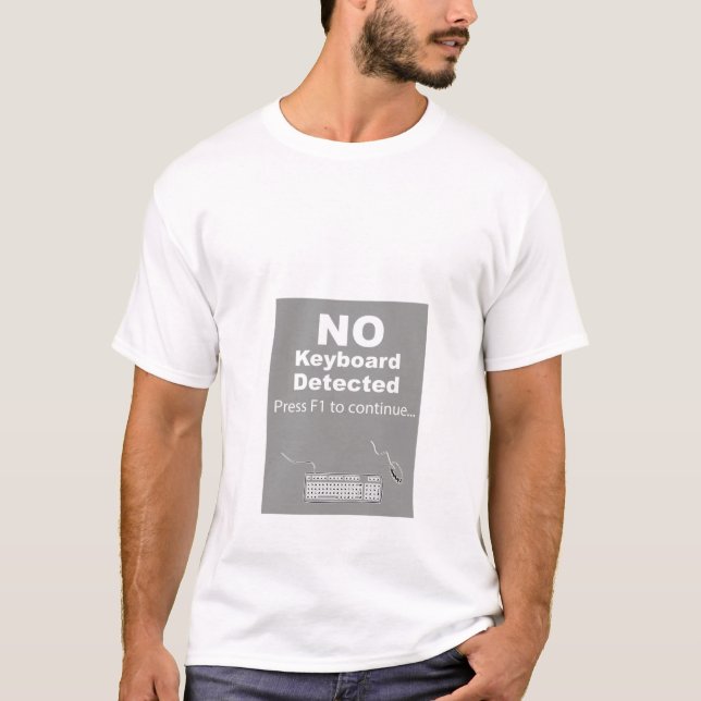 Camiseta Execute um erro de teclado de computador engraçado (Frente)
