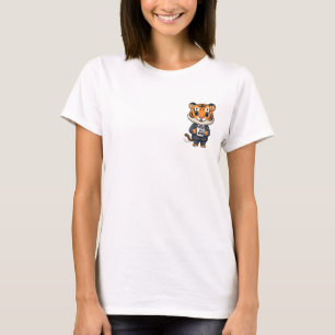 Camiseta Executivo de Filhote de Tigre Adorável em Terno de
