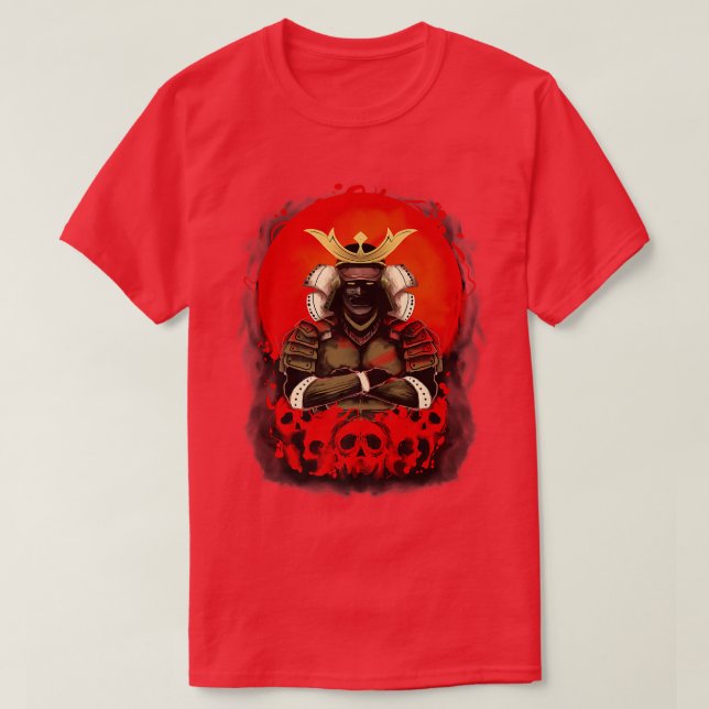 Camiseta Exemplar de T-Shirt Premium Samurai Katana (Frente do Design)