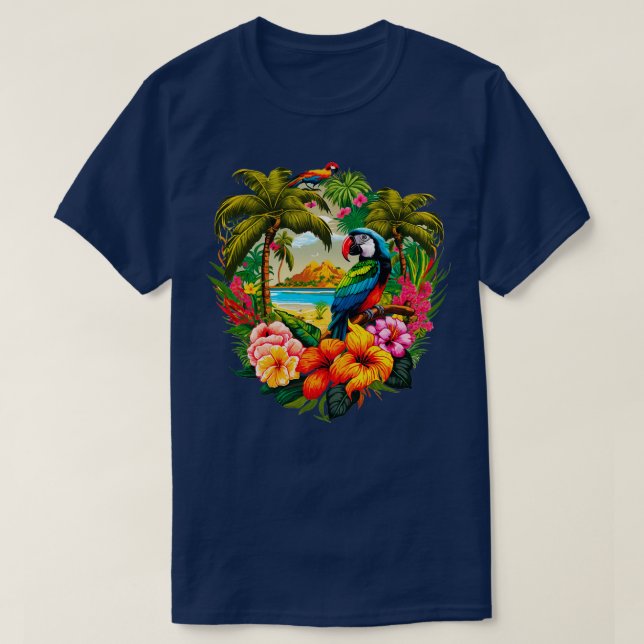 Camiseta Exemplo colorido do Paraíso Tropical (Frente do Design)
