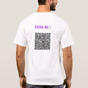 Camiseta Exemplo de Código QR Divertido Personaliz