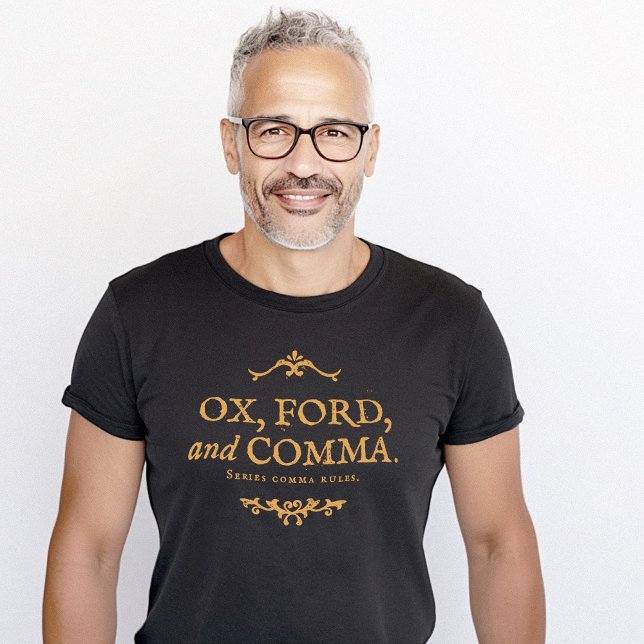 Camiseta Exemplo Funny Oxford Comma Ox Ford (Funny Oxford Comma Example T-Shirt)