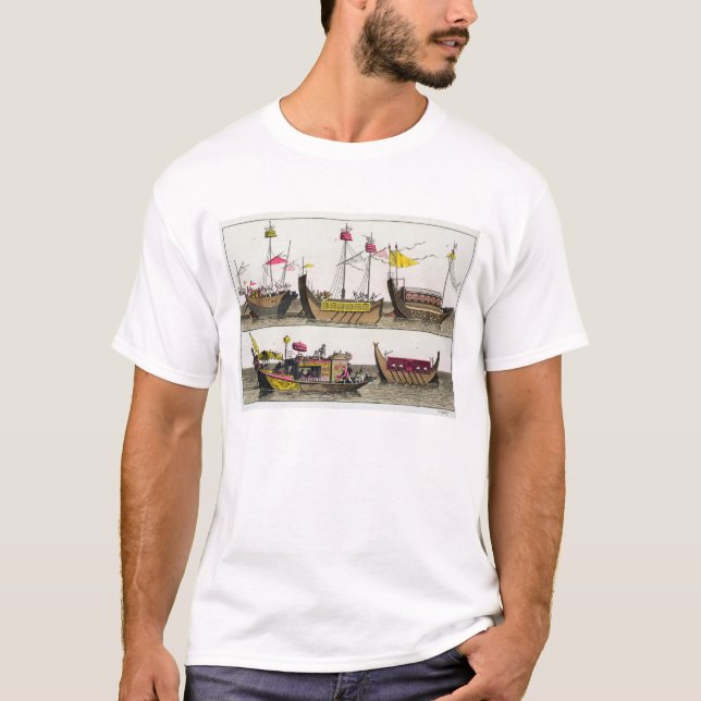 Camiseta Exemplos dos navios chineses, ilustração 'de Le C (Frente)