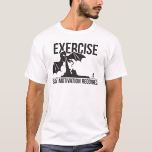 Camiseta Exercício, Alguma Motivação Necessária, Dragão - E