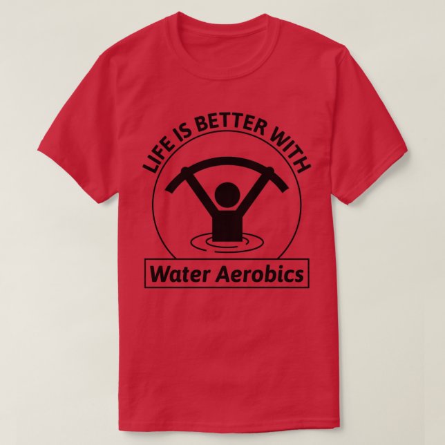 Camiseta Exercício Aquático de malhação Aquática Aeróbica Á (Frente do Design)