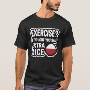 Camiseta Exercício Arroz Extra Engraçado Academia Humor d