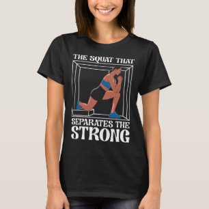 Camiseta Exercício de Agachamento Búlgaro Fitness Musculaçã