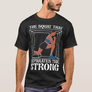 Camiseta Exercício de Agachamento Búlgaro Fitness Musculaçã