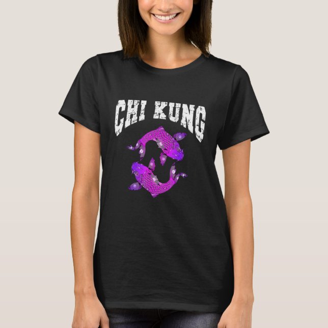 Camiseta Exercício de Cura Chinês Chi Kung Com Chikung Yin (Frente)