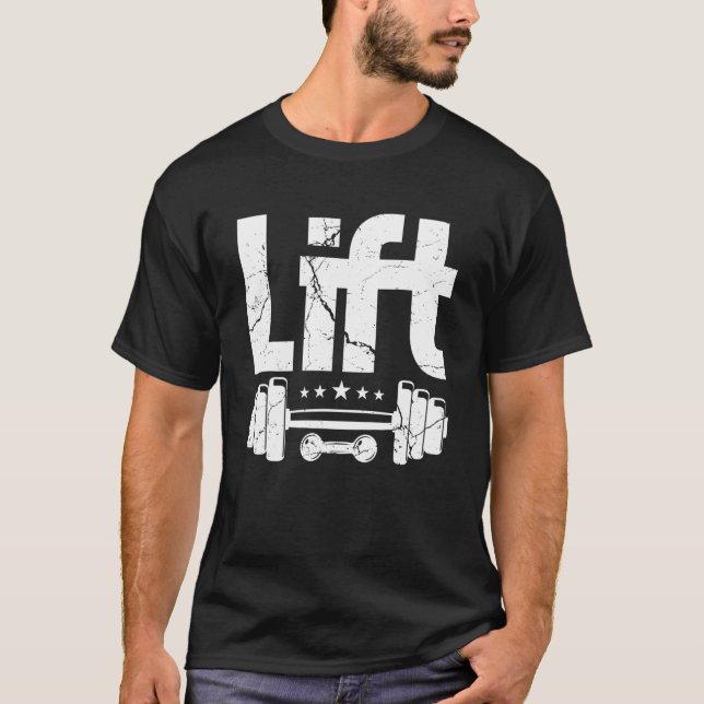 Camiseta Exercício De Exercício De Extração De Pesos De Ele (Frente)