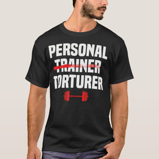 Camiseta Exercício de ginástica de instrutor de Malhação de (Frente)