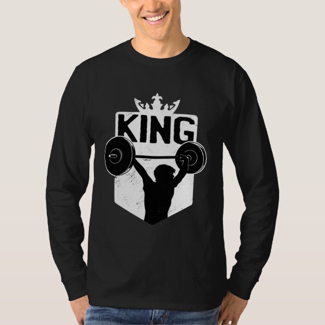 Camiseta Exercício de Levantamento de Peso para Treino de F (Frente)