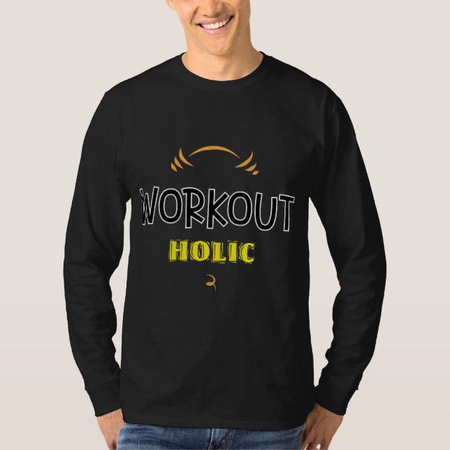 Camiseta Exercício de Malhação de Gym Holic (Frente)
