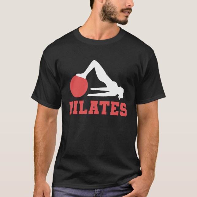 Camiseta Exercício De Pilatos De Gym De Trabalho De malhaçã (Frente)