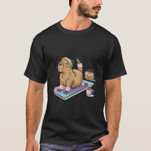 Camiseta Exercício de postura de Yoga Pilates de Capivara