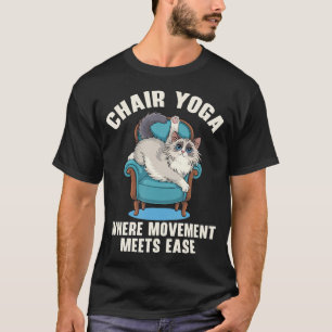 Camiseta Exercício de Yoga na Cadeira Instrutor de Yoga Fit