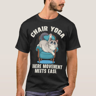 Camiseta Exercício de Yoga na Cadeira Instrutor de Yoga Fit