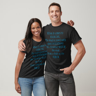 Camiseta Exercício e boas intenções