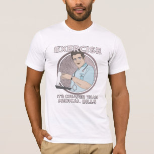 Camiseta Exercício é mais barato que as Contas Médicas